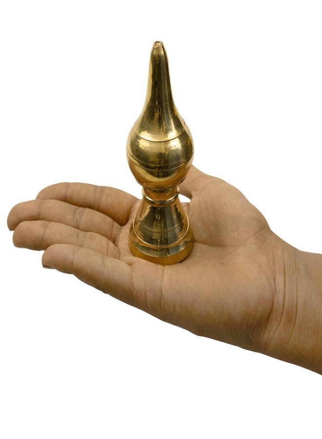 Spillbox رأس معبد نحاسي تقليدي مصنوع يدويًا من كالاش | جوبورام كالاسام | ثازيكاكودام | كومبهام | بورناكومبا بيتال وود - معبد المنزل كالاسام - موغالي كالاس - Image 5